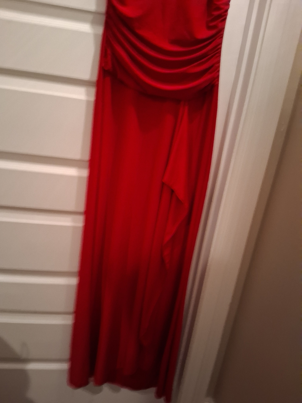 Sabora Dress Red With Ruching - Picture 10 of 16
